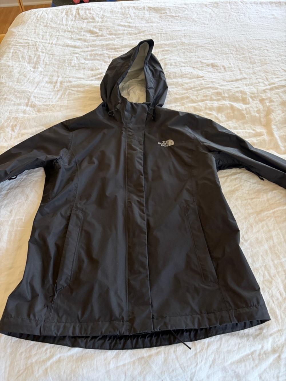 The North Face Black Hooded Rain Jacket